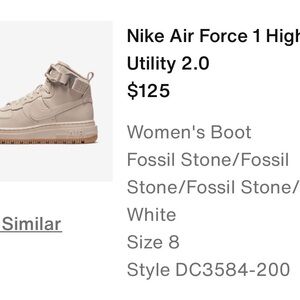 Nike Air Force 1 High Utility 2.0 Women's Boot - Fossil Stone